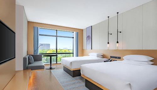 Premium Double Room with Two Double Beds and City View