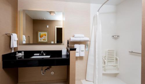 King Suite with Sofa Bed and Roll-in Shower - Mobility Accessible