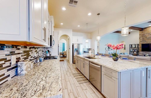 Chandler House | Mtn-view home with private pool, pool spa, grill, office, streaming, W/D, & AC