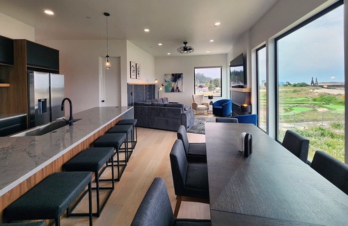 Waldport House | Spectacular Bridge and Bay Views! Bayfront, Hot Tub, Dog Friendly, Fireplace!