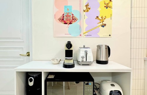 Itaewon Villa | Urban Calm near Itaewon St.｜Free Pickup for Long Stay｜Work & Rest｜2BR, 4 Beds