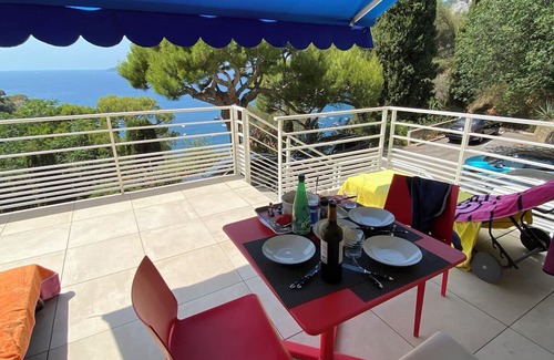 Cap d'Ail Apartment | Renovated apartment, sea view, S-W orientation, terrace, near Monaco, Mala beach
