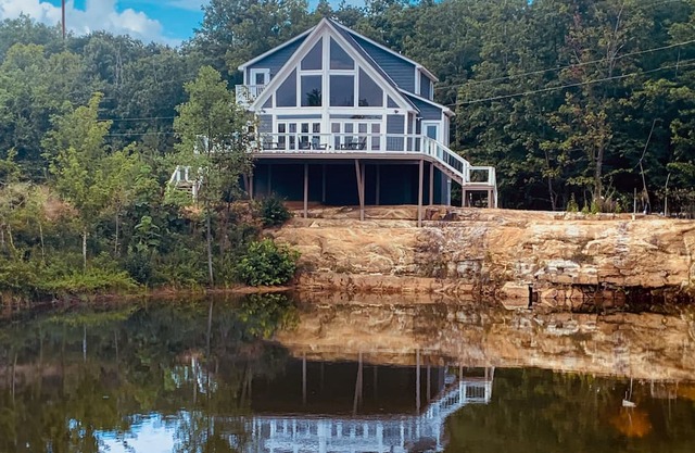 Lakefront home with large deck, W/D & central AC
