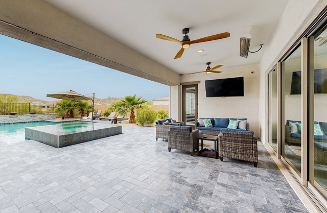Luxury oasis home with private pool, pool spa, putting green, & amazing views