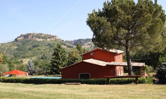 Bagnoregio Villa | Stunning private villa with A/C, private pool, WIFI, TV, balcony, panoramic view and parking