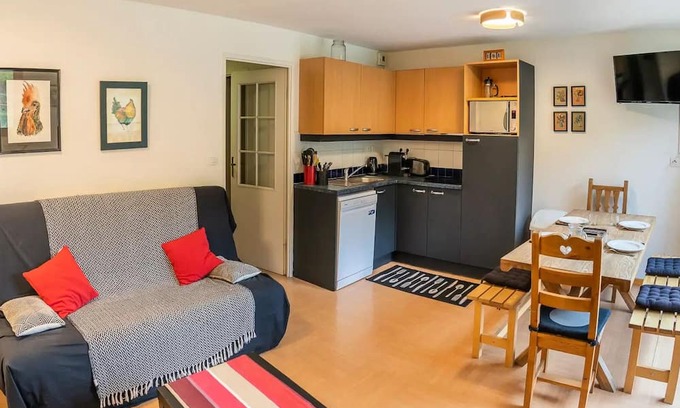 Les Orres Apartment | Residence Le Parc Des Airelles - Charming duplex with stunning views of the slopes